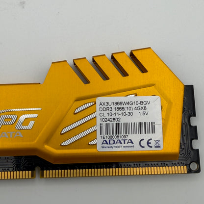 ADATA XPG 4GB DDR3 Desktop RAM PC3-1866 Gold