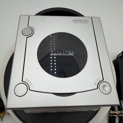 Nintendo GameCube DOL-001 Silver Console (2001) with 2 Controllers and Power Cable