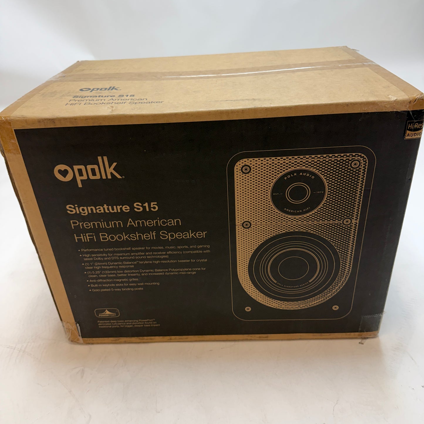Polk Audio Signature S15 Bookshelf Speaker Washed Black Walnut New In Box