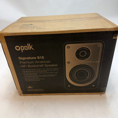 Polk Audio Signature S15 Bookshelf Speaker Washed Black Walnut New In Box