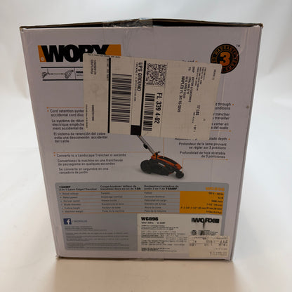 Worx WG896 12 Amp 7.5 Inch Electric Edger Black New In Box
