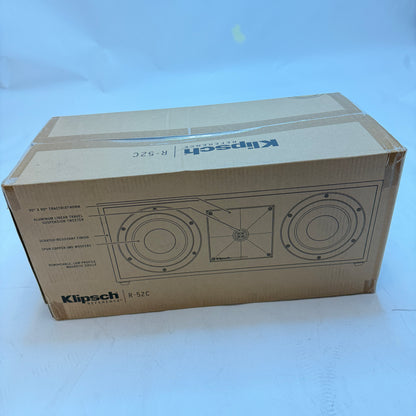 Klipsch Reference R-52C Two-Way Center Channel Speaker Black New In Box