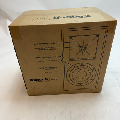 Klipsch Reference R-41M Bookshelf Home Speakers Black New In Box