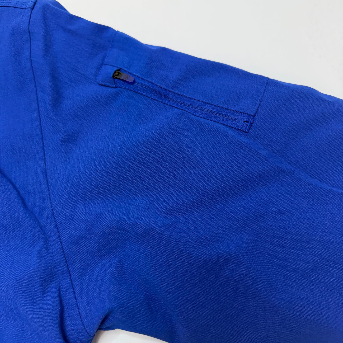 Under Armour Men's Royal Blue Bomber Jacket, Size L, Full Zip, Lined, Flag Patch