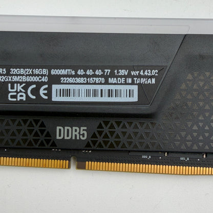 CORSAIR RGB 32GB (2x16GB) DDR5 6000MHz RAM CMH32GX5M2E6000C36