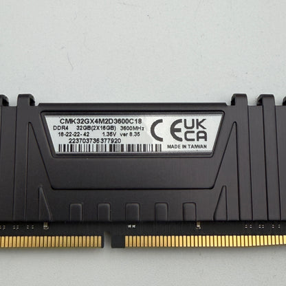 CORSAIR Vengeance LPX 64GB (4x16GB) 3600MHz DDR4 RAM - Black