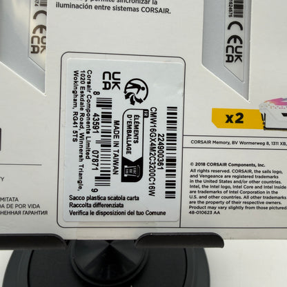 CORSAIR Vengeance RGB Pro 16GB (2x8GB) DDR4 3200MHz White New In Box