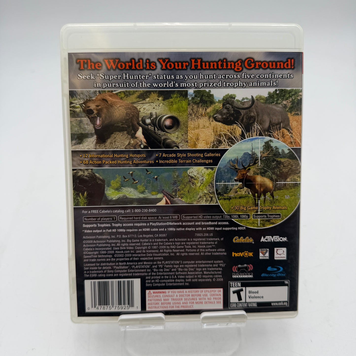 Cabela's Big Game Hunter 2010 for PlayStation 3 PS3 Complete