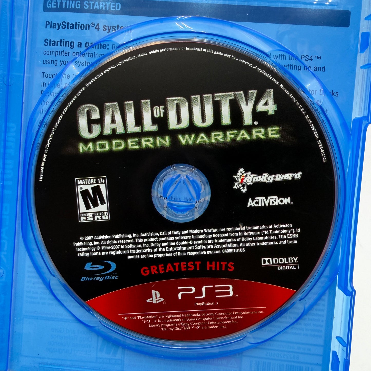 Call of Duty 4: Modern Warfare PlayStation 3 PS3 Disc Only