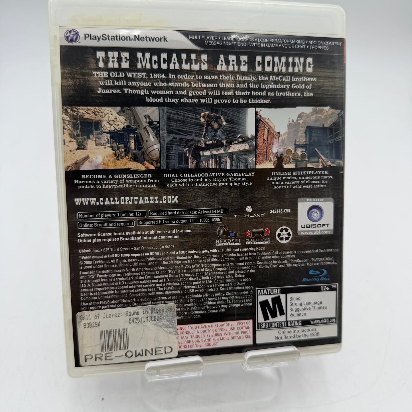 Call of Juarez: Bound in Blood PlayStation 3 Video Game PS3