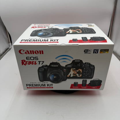 NEW Canon EOS Rebel T7 Digital Camera Premium Kit w/ Lenses and More Black