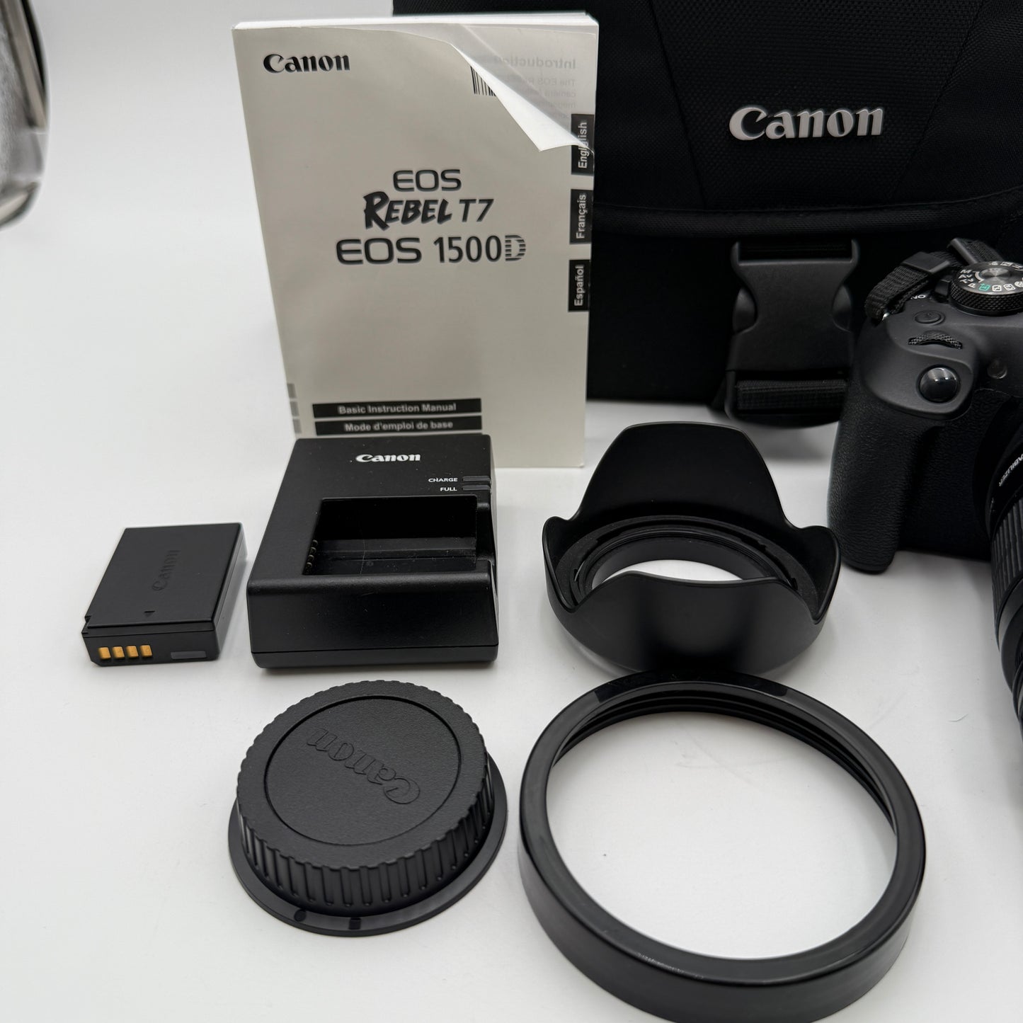 Canon Rebel T7 EOS 1500D DSLR Camera Kit W/ 18-55mm Lens Carrying Case