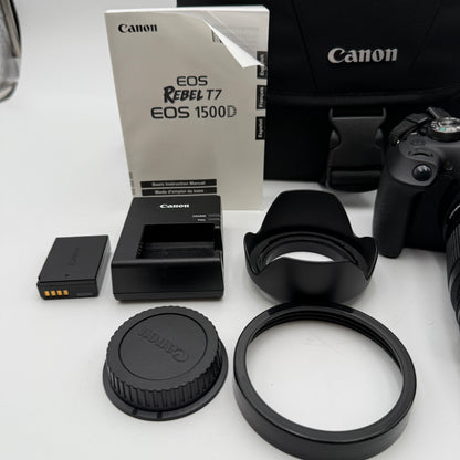 Canon Rebel T7 EOS 1500D DSLR Camera Kit W/ 18-55mm Lens Carrying Case