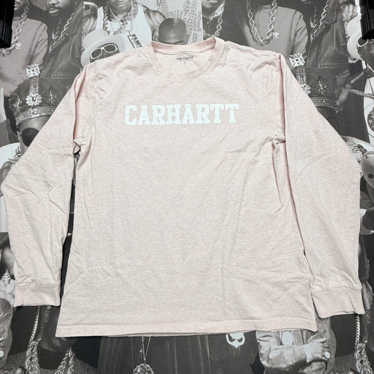 Carhartt Work In Progress WIP Long Sleeve Tee Size Large Light Pink READ!