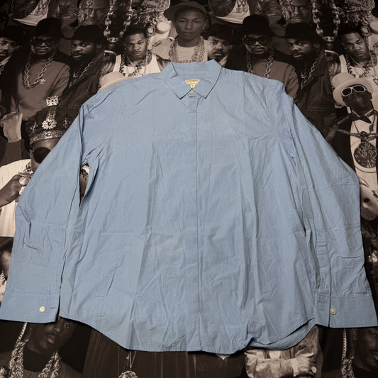 Club Monaco Slim Fit Blue Long Sleeve Button Down Shirt SZ XL