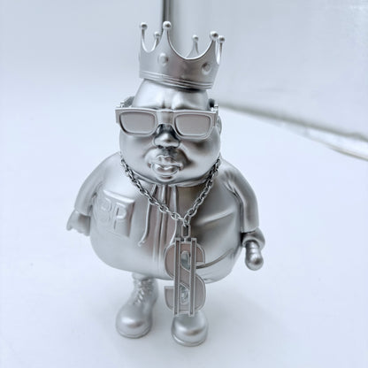 Clutter Studios Big Poppa Hustle Silver Ltd 100 Vinyl Figure by Ron English