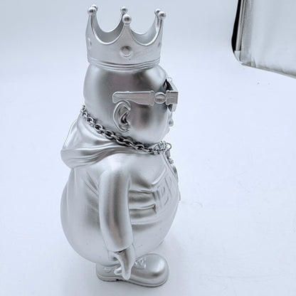 Clutter Studios Big Poppa Hustle Silver Ltd 100 Vinyl Figure by Ron English