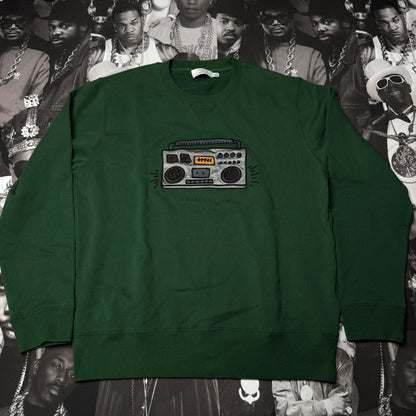 Coach X Keith Haring Boombox Embroidered Sweatshirt XL Green