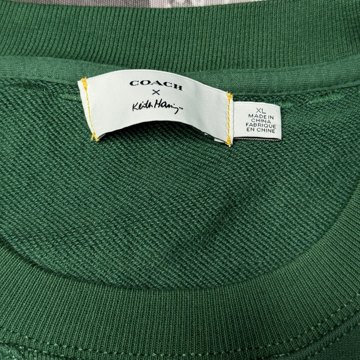Coach X Keith Haring Boombox Embroidered Sweatshirt XL Green