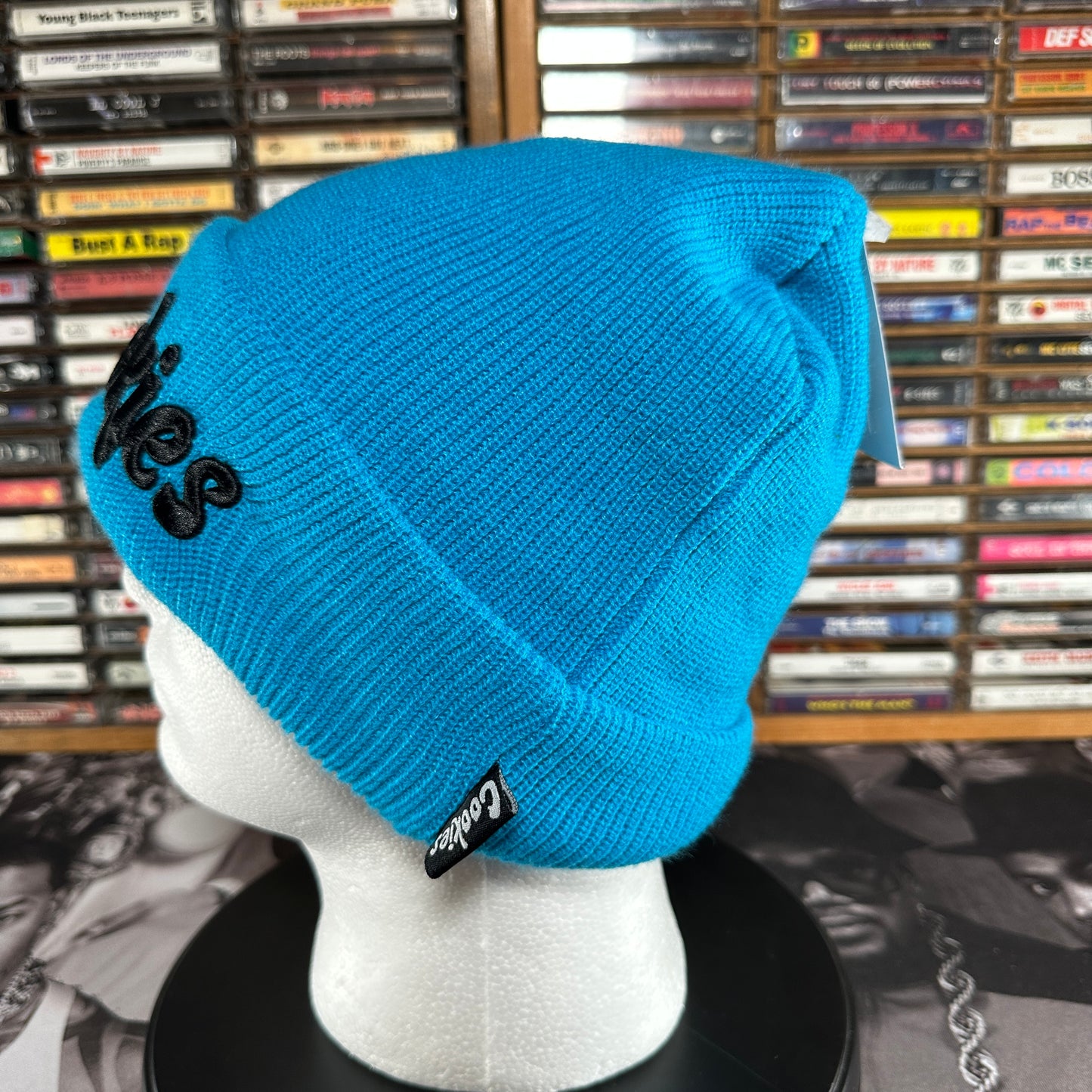 Cookies Original Mint Embroidered Knit Beanie Blue/Black