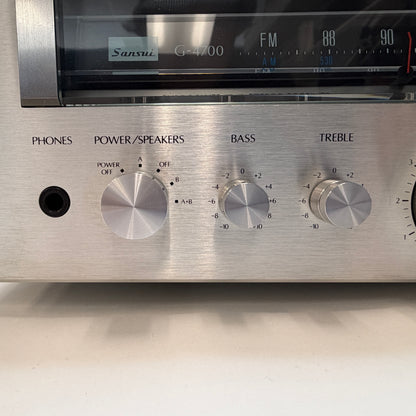 Sansui Vintage G-4700 AM/FM Pure Power DC Stereo Receiver Brown TESTED READ