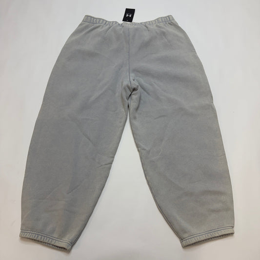 Under Armour Icon Men's Joggers XL Gray Star Patch Chenille Fleece Oversized