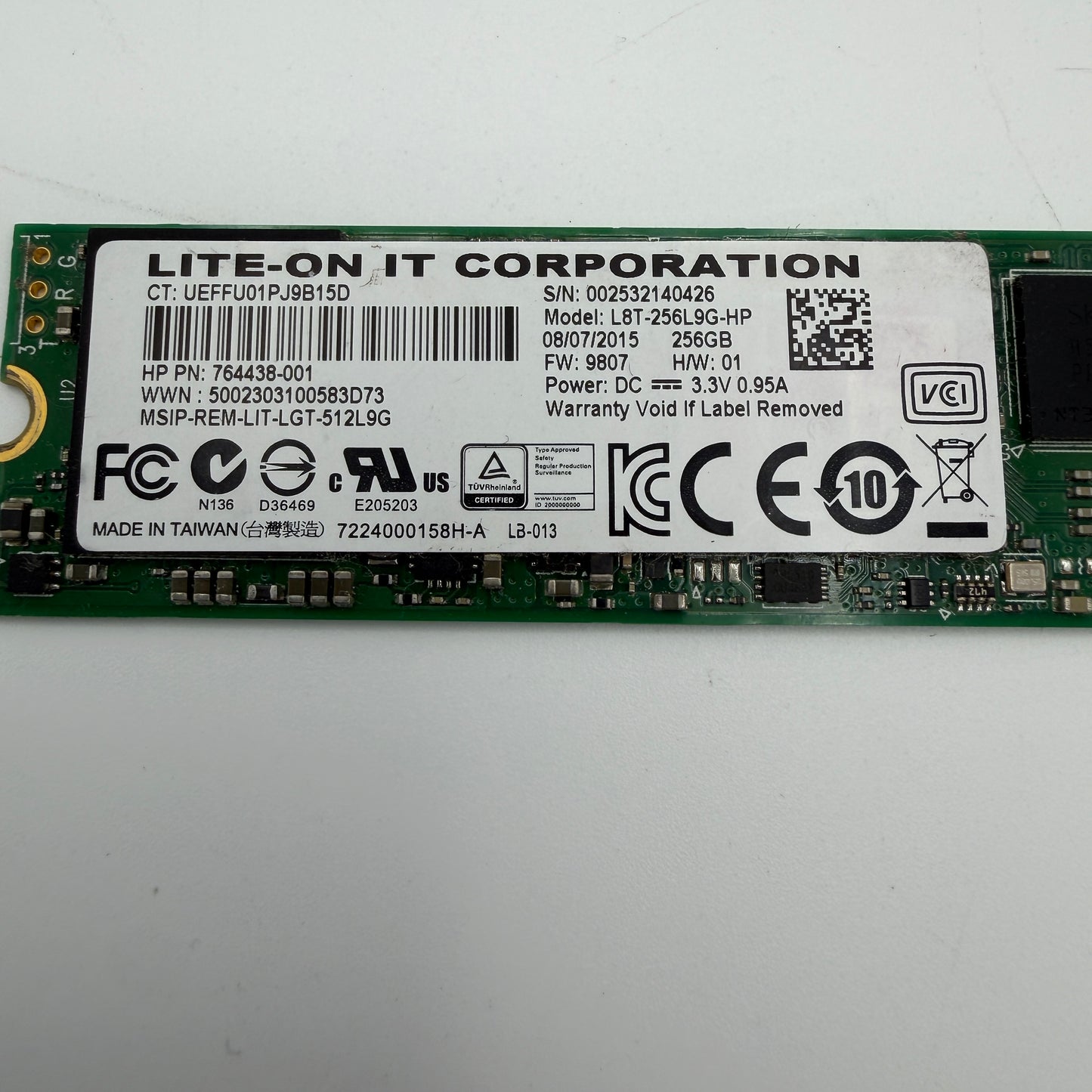 HP Lite-On L8T-256L9G M.2 SATA 256GB SSD 764438-001