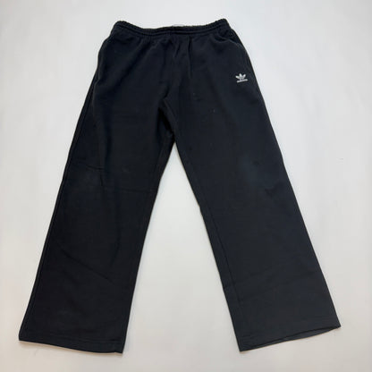 adidas Originals Men's Sweatpants Black Trefoil Logo Fleece Open Hem Size L