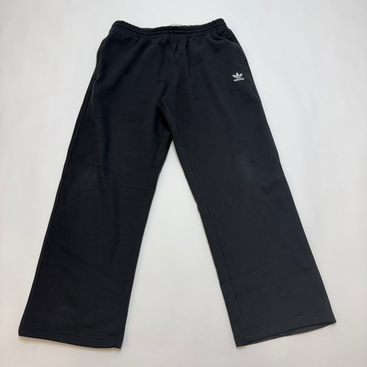 adidas Originals Men's Sweatpants Black Trefoil Logo Fleece Open Hem Size L