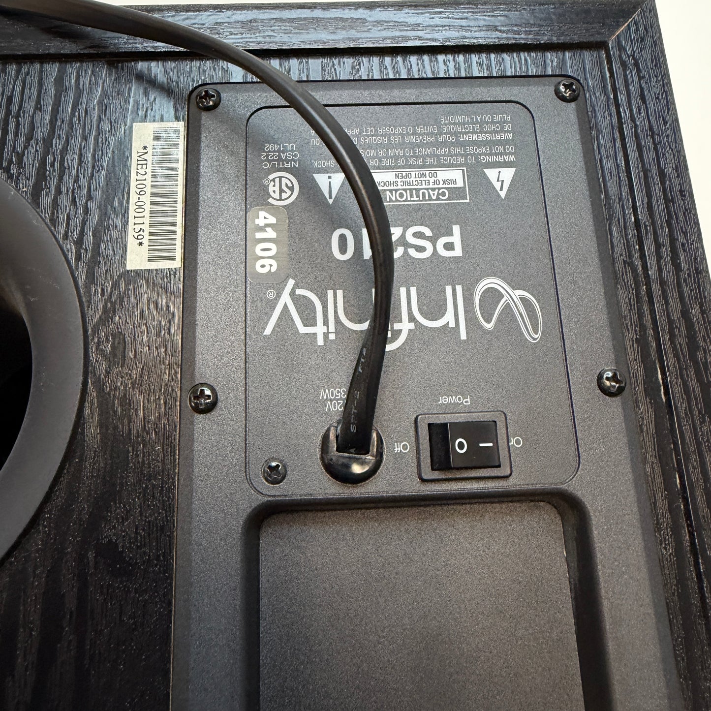Infinity PS210 Powered Subwoofer Black