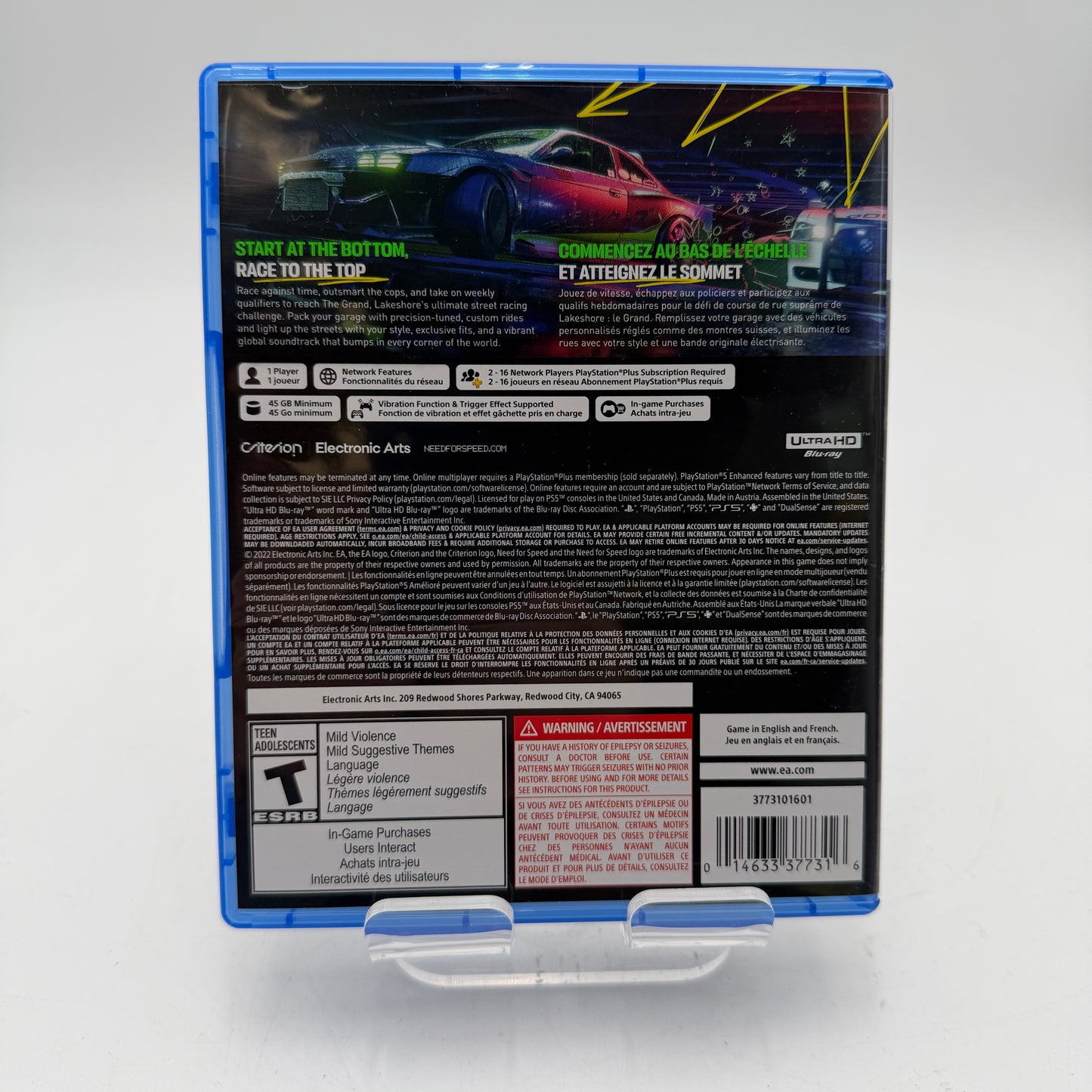 Playstation 5 Need for Speed Unbound with Box