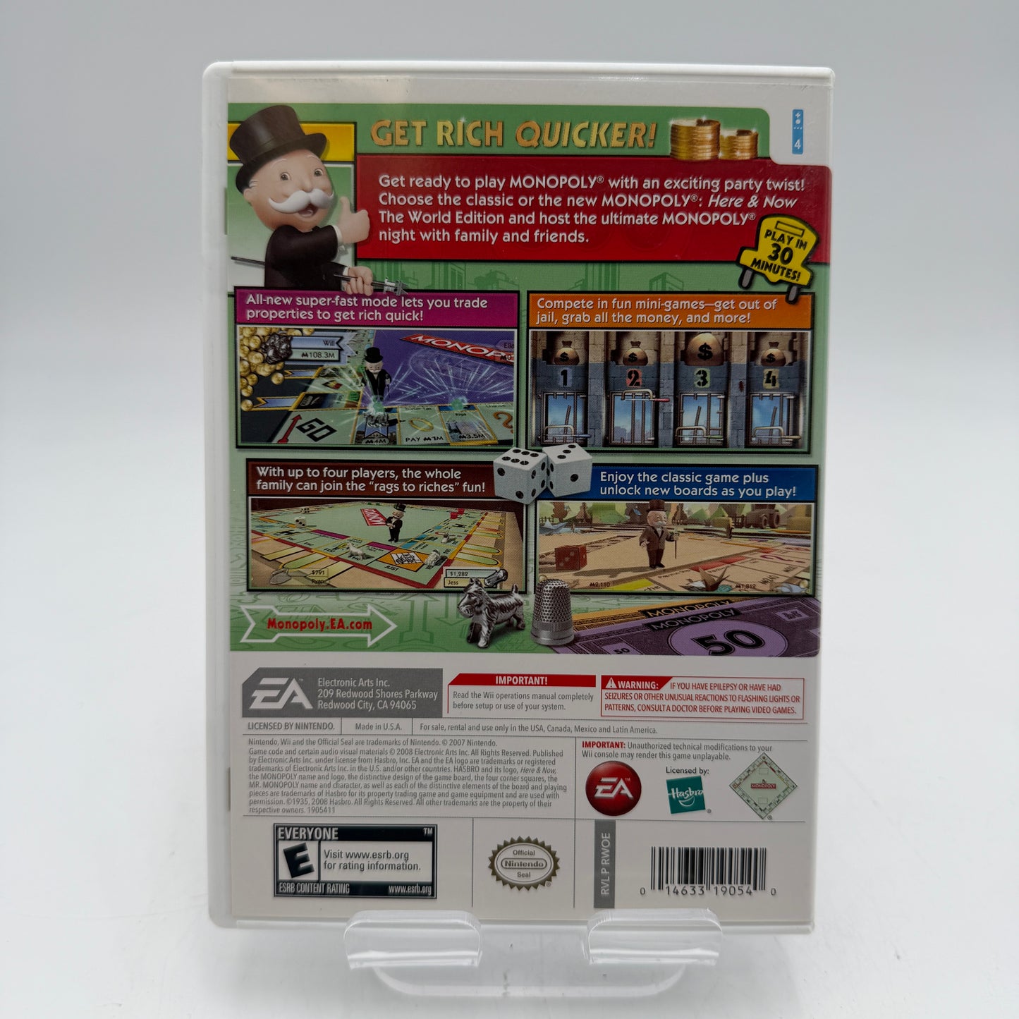 Wii Monopoly Video Game with Box