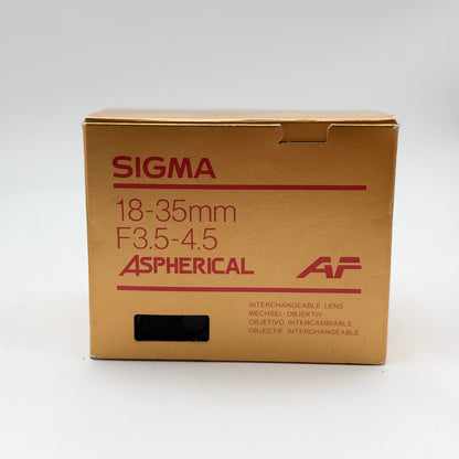 Sigma 18-35mm f/3.5-4.5 D Aspherical Camera Lens With Box