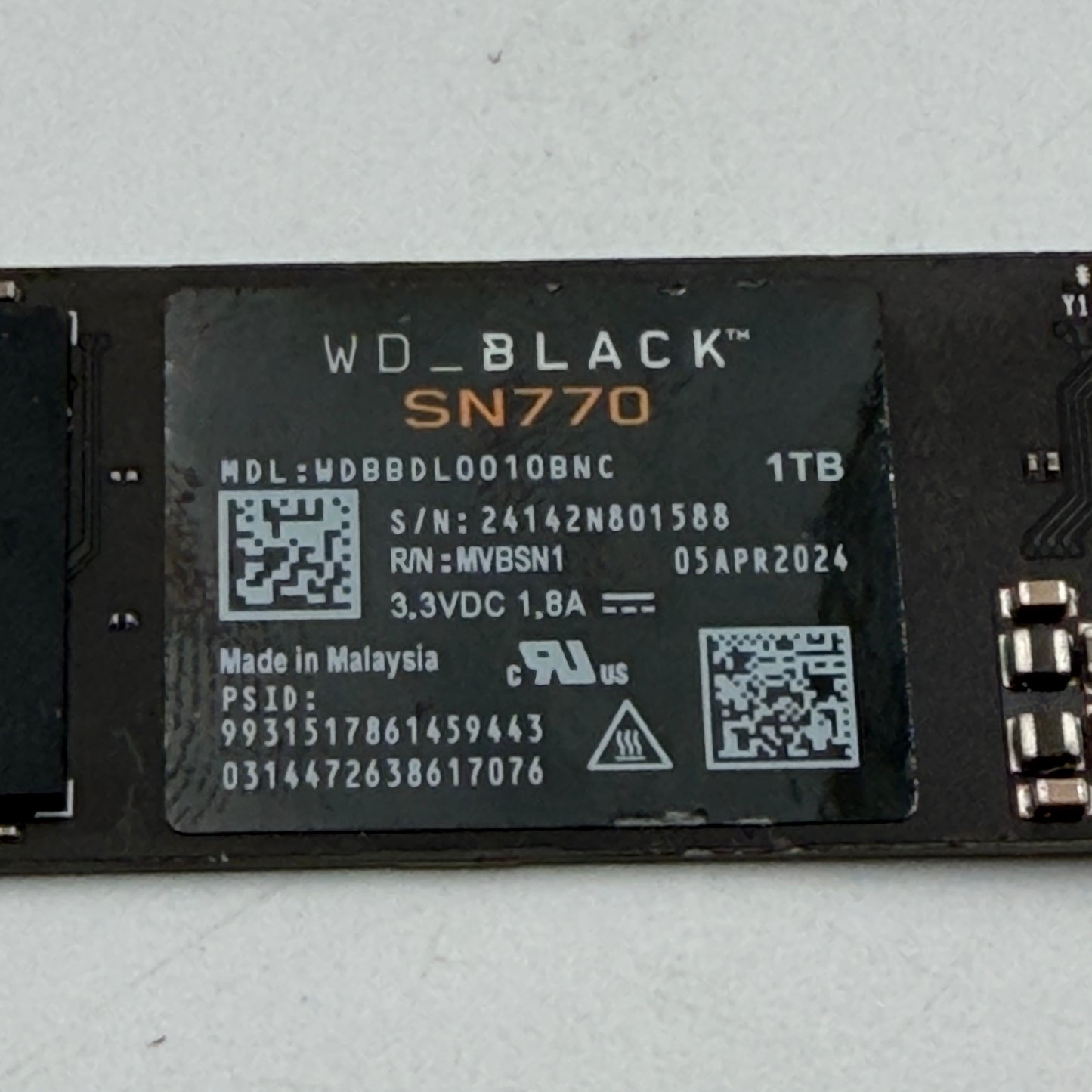 Western Digital WD_Black SN770 1TB SSD