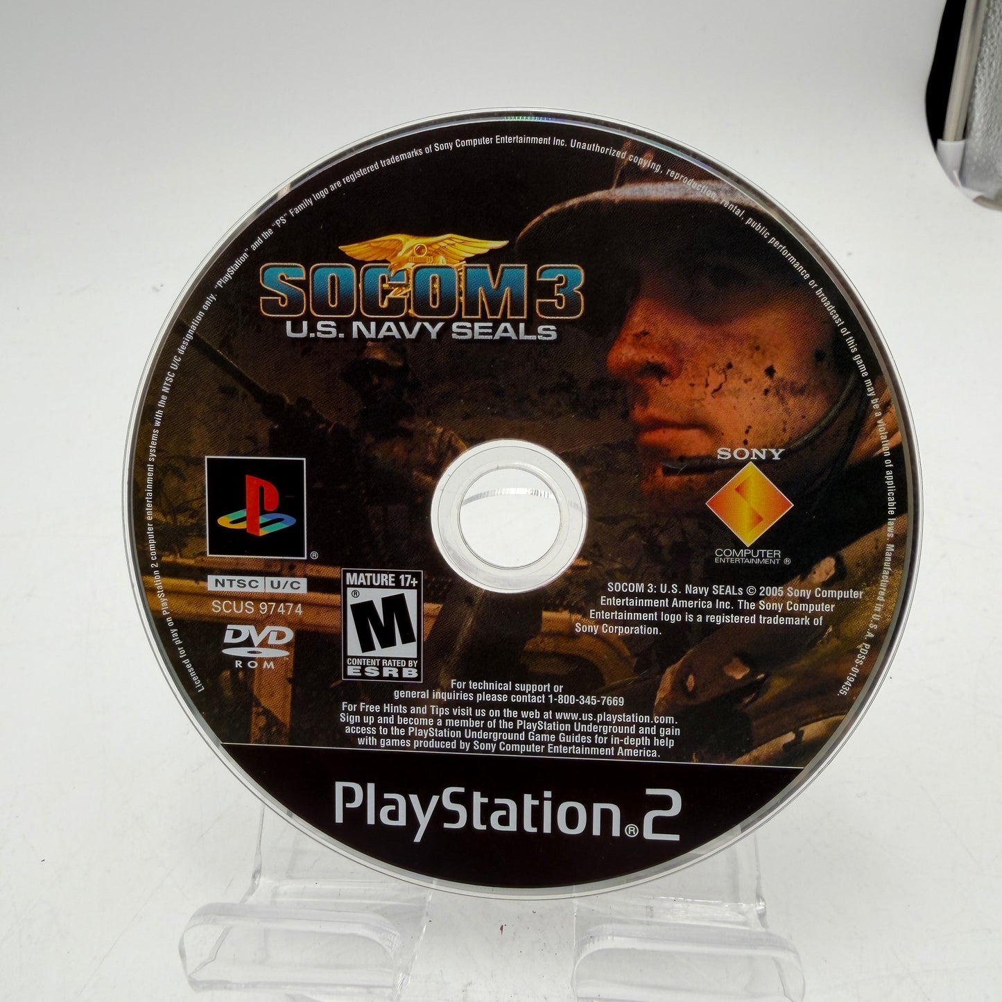 Playstation 2 SOCOM 3 US Navy Seals Game DISC ONLY PS2