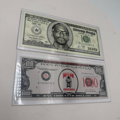 Lot of 2 RARE Promo Snoop Dogg & Death Row Records Collectible Bills