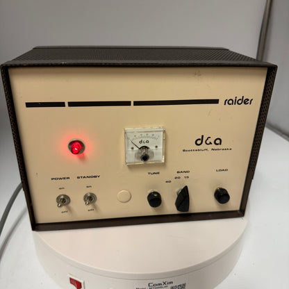 Vintage D&A Manufacturing Co. Raider Ham Radio Amplifier Untested