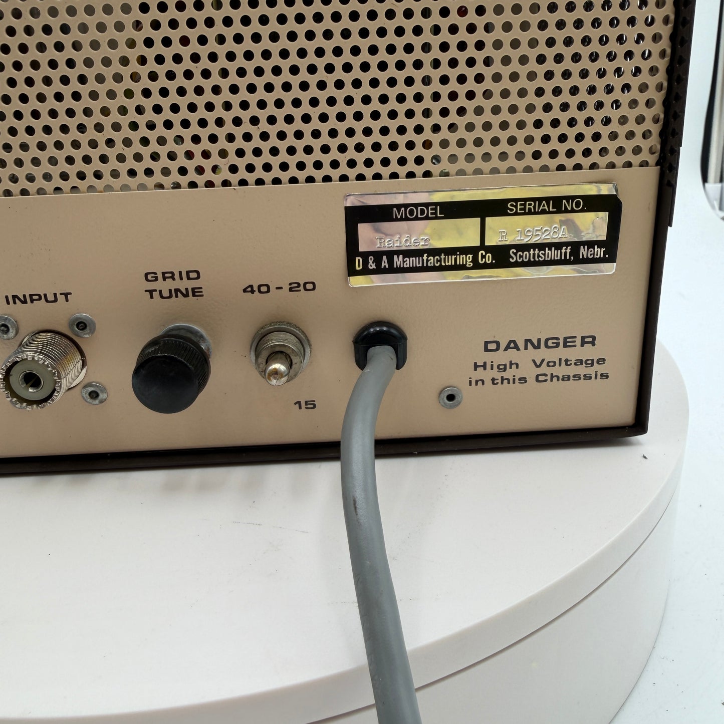 Vintage D&A Manufacturing Co. Raider Ham Radio Amplifier Untested