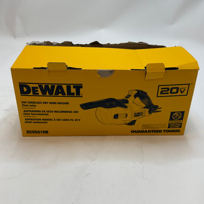 DeWalt 20V Cordless Dry Hand Vacuum DCV501HB Black New Open Box