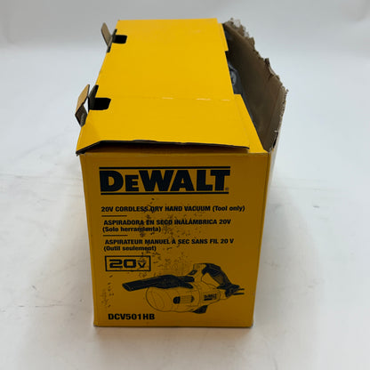 DeWalt 20V Cordless Dry Hand Vacuum DCV501HB Black New Open Box