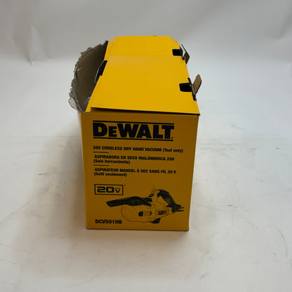 DeWalt 20V Cordless Dry Hand Vacuum DCV501HB Black New Open Box