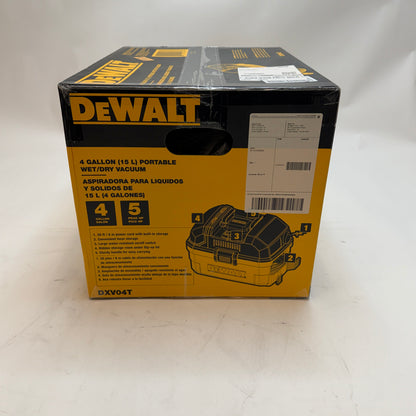 DeWalt 4 Gallon Portable Wet/Dry Vacuum Black New In Box