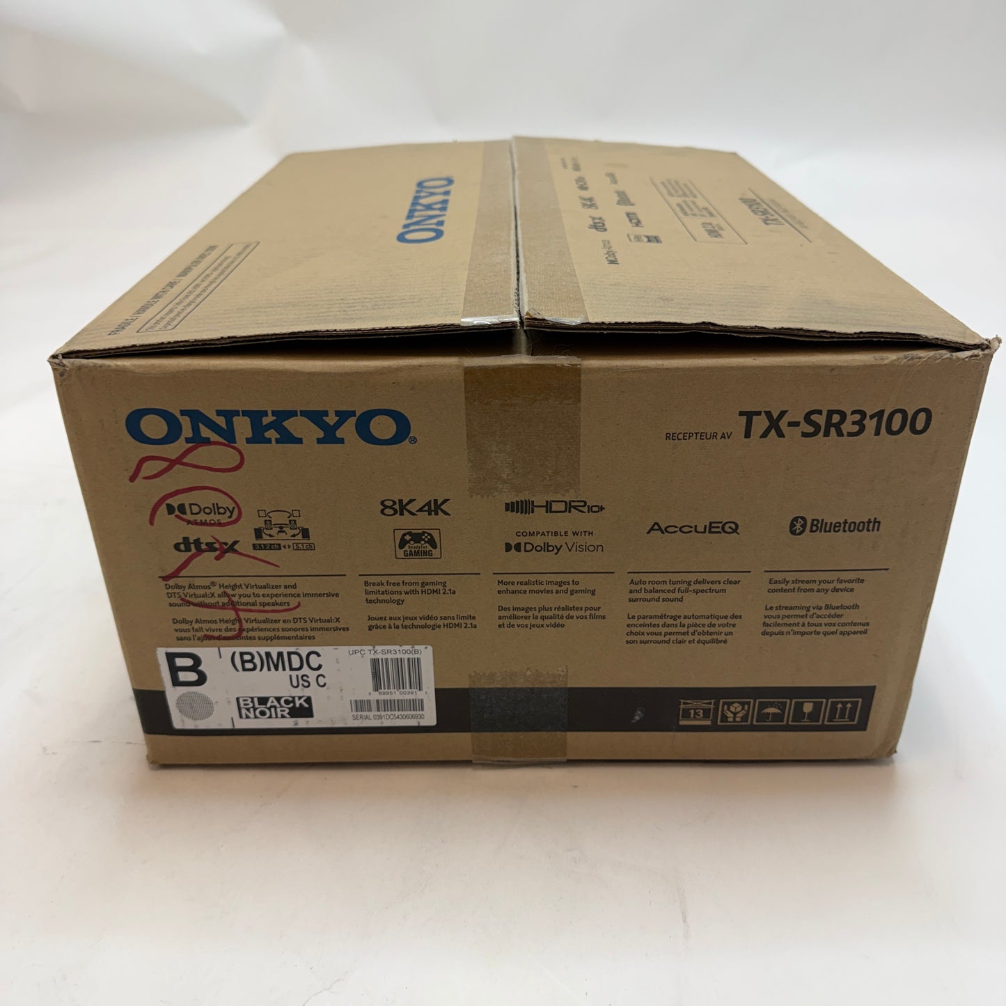 Onkyo TX-SR3100 AV Receiver Black New In Box