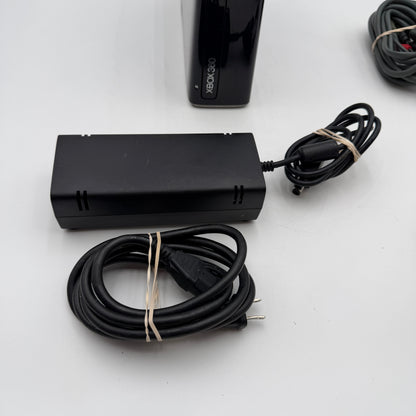 Microsoft Xbox 360 S 1439 2010 Black Console With Controller and Cables