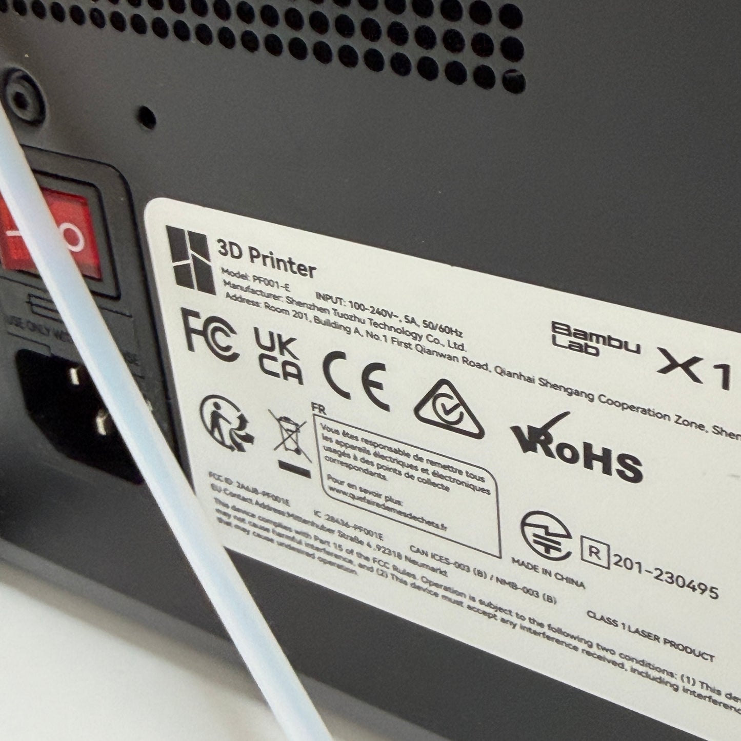Bambu Lab X1E 3D Printer READ