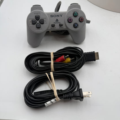 Sony PlayStation 1 SCPH-9001 Gray Video Game Console Bundle