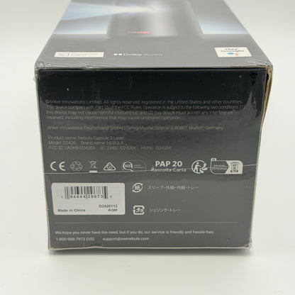 Nebula Capsule 3 Laser Projector New In Box