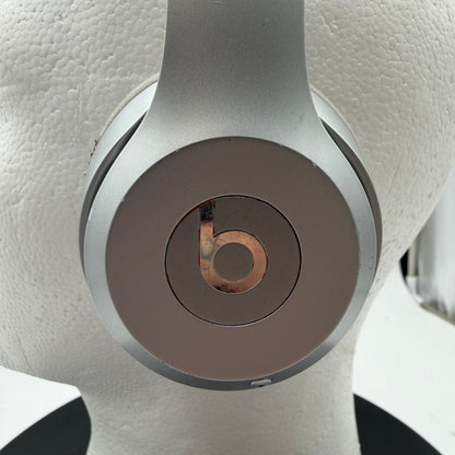 Beats Solo 3 Wireless Headphones Silver Needs New Ear Pads WORKS GREAT