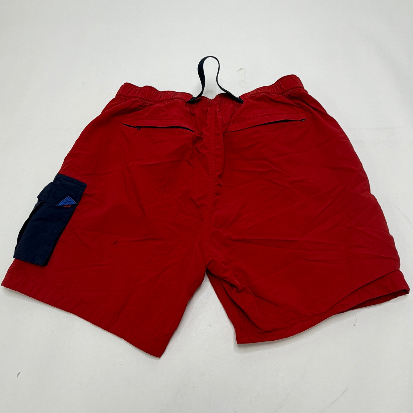 Ralph Lauren Vintage Polo Sport Red Nylon Belted Water Resistant Hiking Cargo Shorts Large