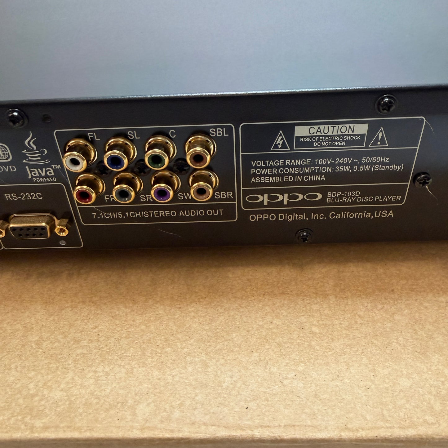 OPPO BDP-103D Blu-Ray Disc Player Black Used With Box